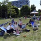 Action Fun Days, to jsou pravidelná středeční odpoledne v parku Na Pankráci. Foto je z 31. května 2023, kdy akci osvěžilo i bubnování.