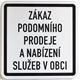 Zákaz podomního prodeje v obci