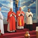 Udílení svátosti biřmování kardinálem Dominikem Dukou v kostele sv. Václava v Nuslích