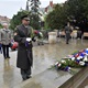 Pietní akt u Památníku Tří odbojů a u busty generála Karla Kutlvašra dne 7. května 2024.