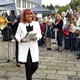 Starostka Irena Michalcová (ANO) v ZŠ Jílovská v úterý 1. 9. 2020 ráno při slavnostním zahájení školního roku 2020 / 2021.