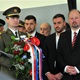 Pietní shromáždění v Pankrácké věznici, kde nacistický režim věznil, mučil a zavraždil stovky českých vlastenců. 