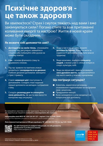 Informační materiály určené rodičům ukrajinských dětí či starším žákům