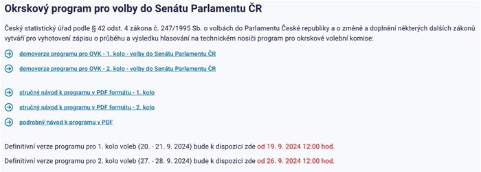 Okrskový program pro volby do Senátu Parlamentu ČR