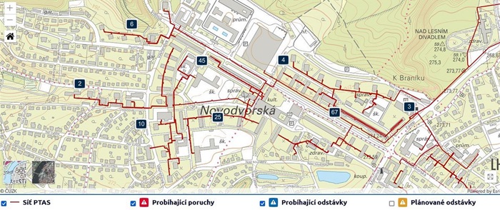PTAS - havárie 2023 02 14