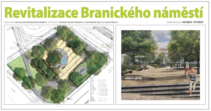 Začíná revitalizace Branického náměstí