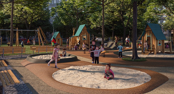 Dětské hřiště na nám generála Kultvašra - idea