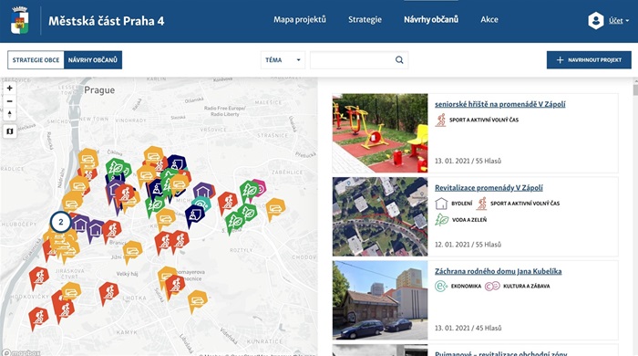 Projekt PinCity občany Prahy 4 zaujal