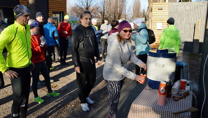 Zasloužené občerstvení v cíli