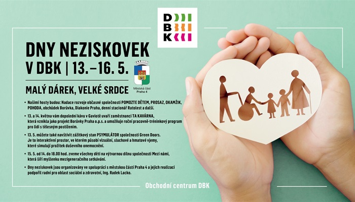 Dny neziskovek v DBK anebo Malý dárek, velké srdce - 2024