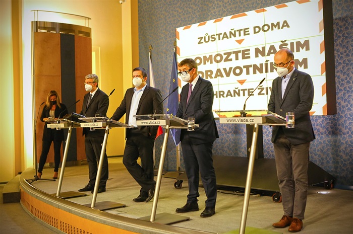 Tisková konference po mimořádném jednání vlády, 26. února 2021.