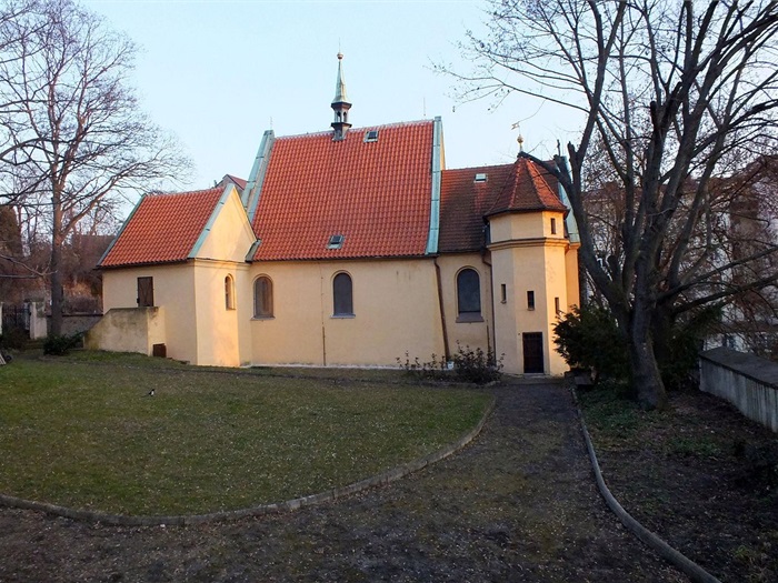 Park za kostelem sv. Michaela Archanděla v Podolí / Zdroj: Mapy.cz - Jiří Borovička
