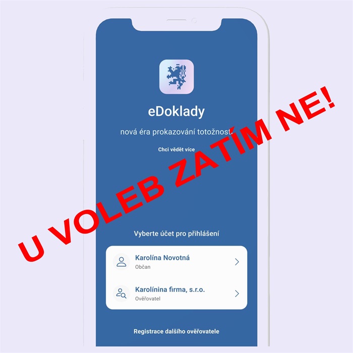 eDoklady u voleb až od roku 2025.