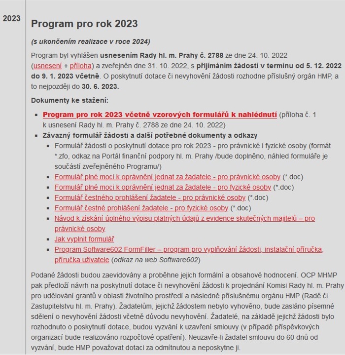 Granty - ŽP - 2023