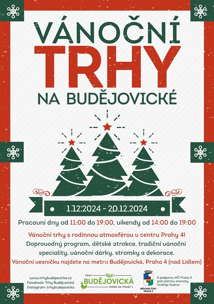 Vánoční trhy na Budějovické 2024