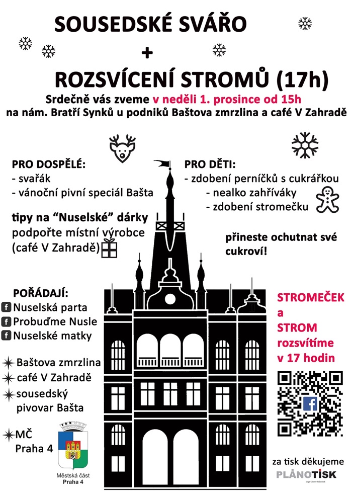 Sousedské svářo aneb Rozsvícení stromů 