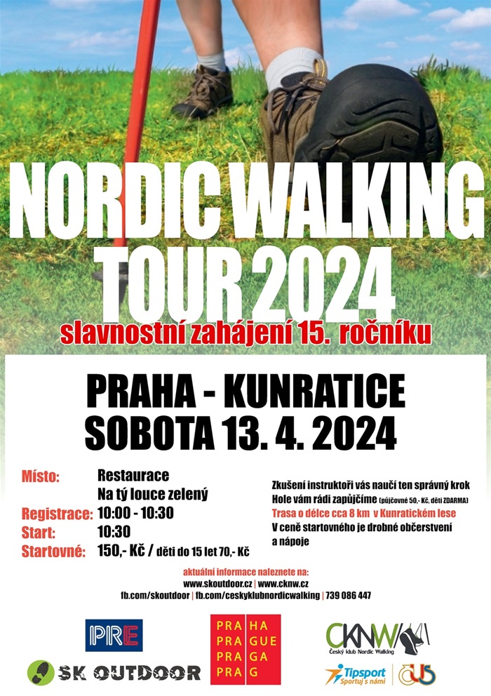 Již brzy startuje 15. ročník Nordic Walking Tour Praha 2024
