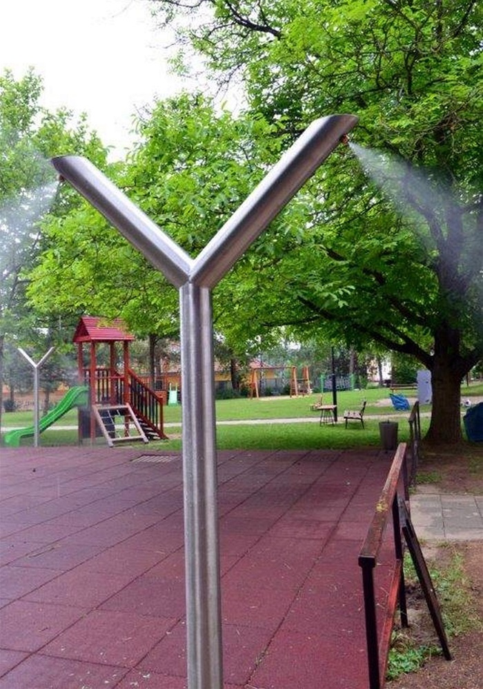 Na přelomu května a června bude zahájen zkušební provoz mlhovišť, která budou instalována na vybraných místech veřejného prostoru.